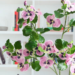 Bulk 34" Pansy Flowers Real Touch Stem Artificial Floral Wholesale