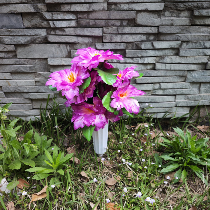 Bulk Cemetery Flowers Gladiolus With Vase for Graves and Memorials Arrangements Wholesale