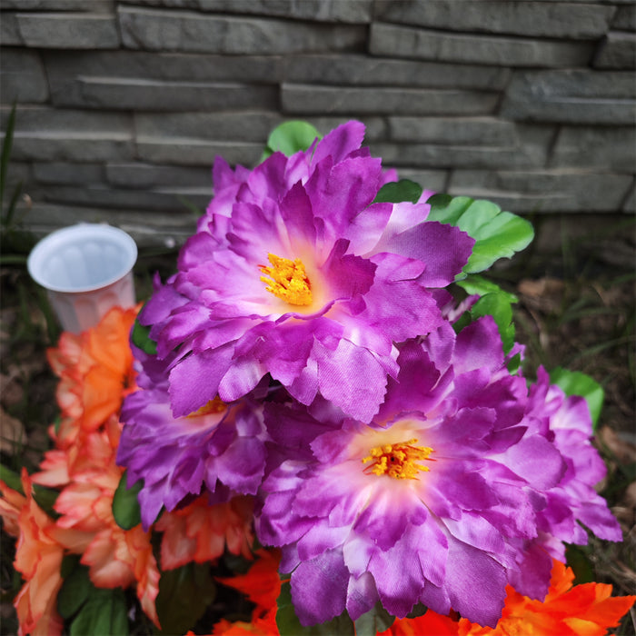 Bulk Cemetery Flowers Gladiolus With Vase for Graves and Memorials Arrangements Wholesale