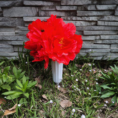 Bulk Cemetery Flowers Peony in Vase Artificial Flowers for Graves and Memorials Arrangements Wholesale