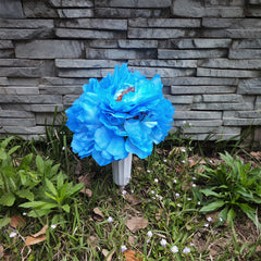 Bulk Cemetery Flowers Peony in Vase Artificial Flowers for Graves and Memorials Arrangements Wholesale
