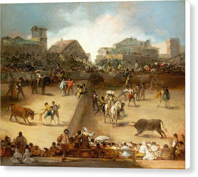 Bullfight in a Divided Ring - Canvas Print