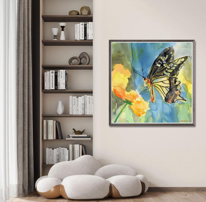 Butterfly Print Art, Watercolor Print, Wall Art Prints, Abstract Art, Art Print, Artwork Original, Modern Wall Art, Original Art Watercolor
