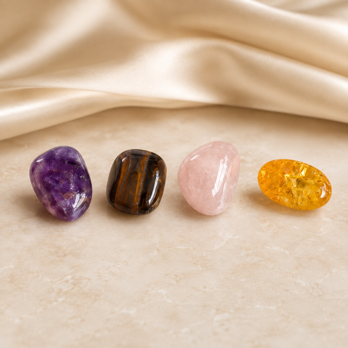 Calming ANXIETY Crystal Kit, Gemstone Tumble Kit, Anxiety Crystal Gift Set
