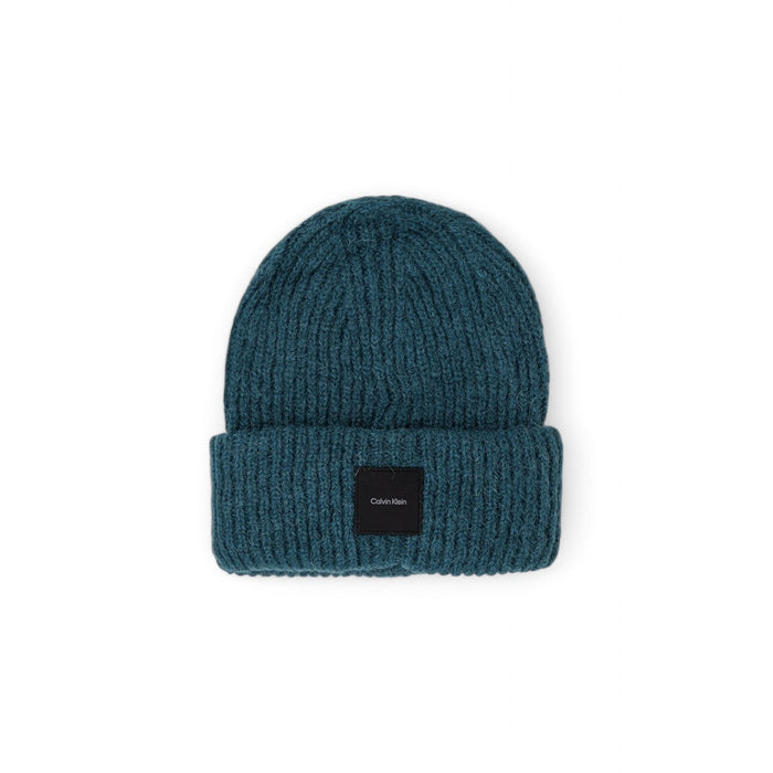Image 1 : Bonnet homme Calvin Klein vert en mélange alpaga et laine, vue de face — Delvale