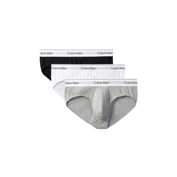 Image 1 : Boxer Calvin Klein homme gris en coton stretch, vue de face — Delvale