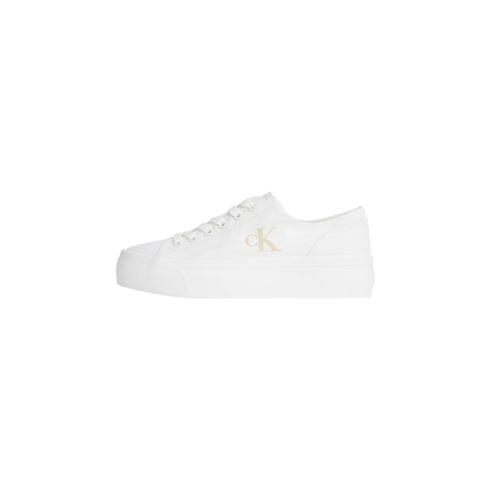 Image 2 : Baskets Calvin Klein Jeans blanches plateforme streetwear, vue de face — delvale
