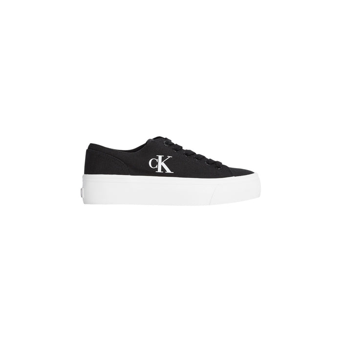 Image 4 : Baskets Calvin Klein Jeans blanches à lacets, vue arrière — delvale