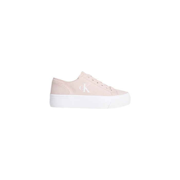 Image 5 : Baskets Calvin Klein Jeans blanches plateforme, vue d'ensemble — delvale