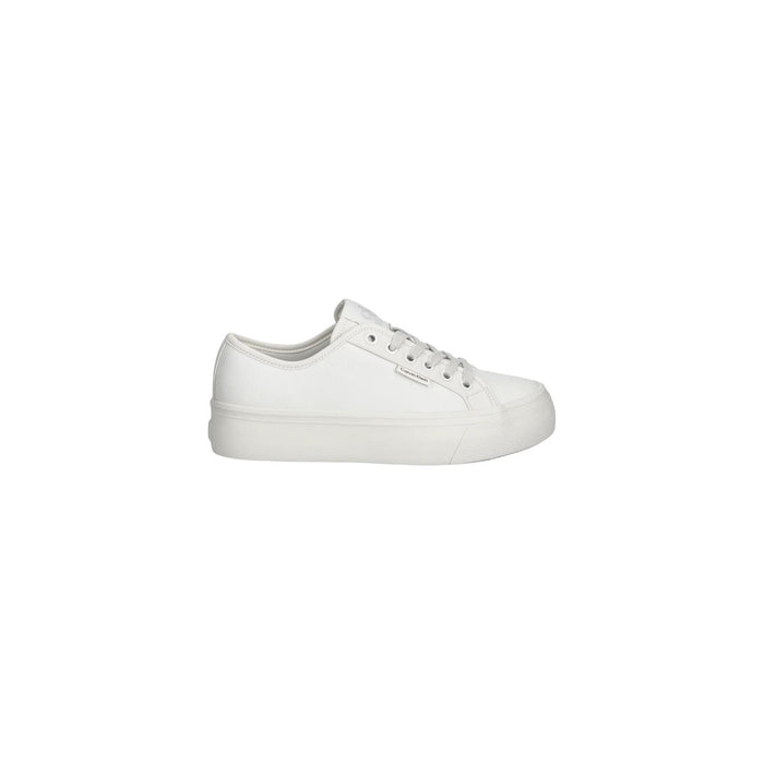 Image 6 : Détail semelle plateforme blanche des baskets Calvin Klein Jeans femme, profil latéral — Delvale