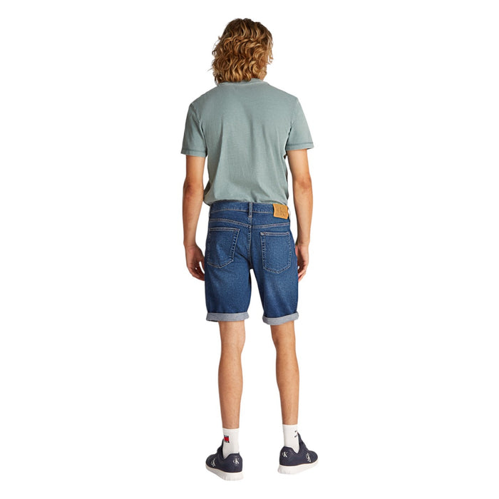 Image 2 : Bermuda Calvin Klein Jeans homme bleu azur, détail des poches et finitions — Delvale