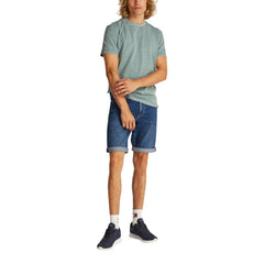 Image 3 : Bermuda Calvin Klein Jeans homme bleu azur en coton stretch, vue d'ensemble — Delvale