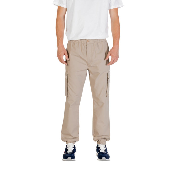 Image 1 : Pantalon homme beige Calvin Klein Jeans coupe regular avec fermeture zip — Delvale