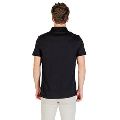 Image 2 : Polo Calvin Klein Jeans homme noir manches courtes, détail col polo — Delvale