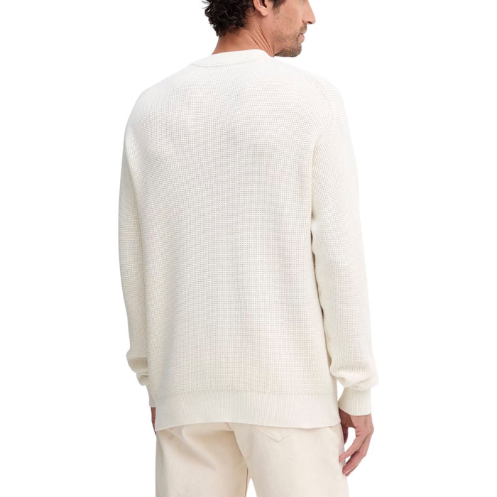 Image 2 : Pull homme Calvin Klein Jeans beige en coton, vue de face — Delvale