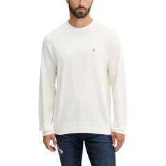 Image 1 : Pull Calvin Klein Jeans homme blanc col rond manches longues en coton — Delvale