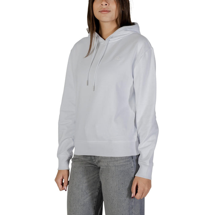 Image 3 : Vue dos sweat à capuche Calvin Klein Jeans femme blanc, coupe décontractée — delvale