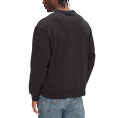 Image 2 : Détail étiquette tissée rectangulaire Calvin Klein Jeans sur sweat noir homme — Delvale