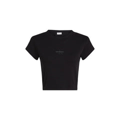 Image 1 : T-shirt noir Calvin Klein Jeans pour femme, coupe classique manches courtes — delvale