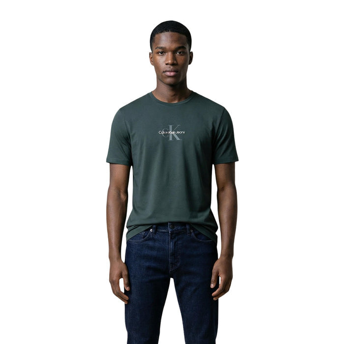 Image 4 : T-shirt Calvin Klein Jeans homme blanc vue de dos coupe moderne — Delvale