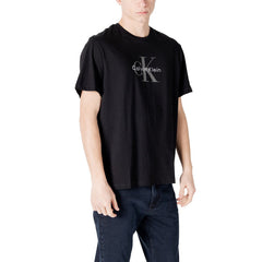 Image 3 : T-shirt homme noir Calvin Klein Jeans coupe moderne col rond — Delvale