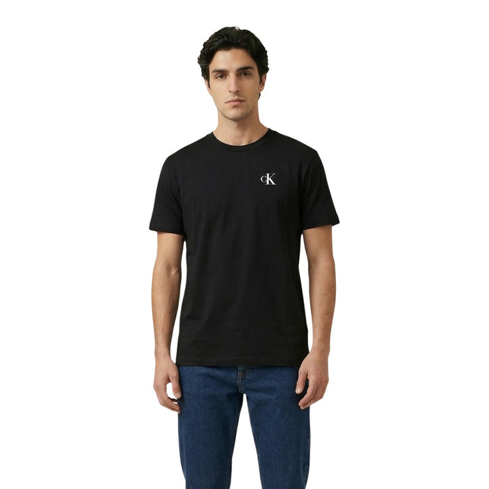 Image 1 : T-shirt Calvin Klein Jeans homme noir col rond manches courtes — Delvale
