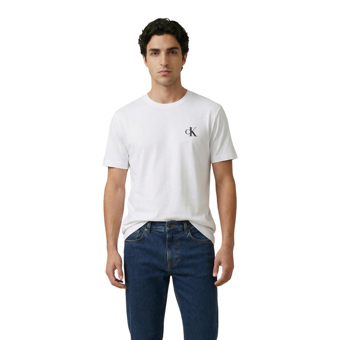 Image 4 : T-shirt Calvin Klein Jeans noir homme manches courtes détail — Delvale