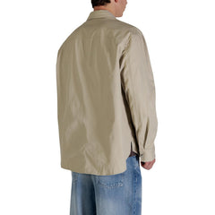 Image 2 : Détail veste Calvin Klein Jeans homme beige avec fermeture boutons-pression et poche unique — Delvale