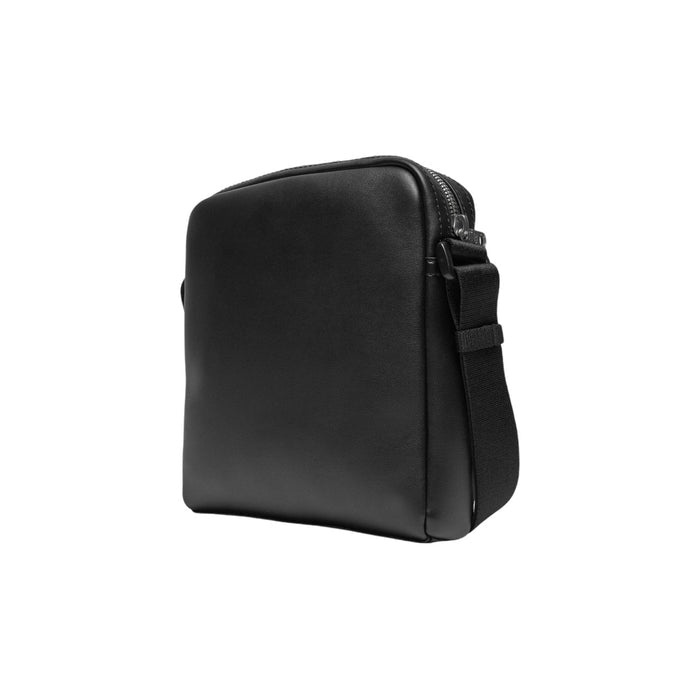 Image 3 : Calvin Klein sacoche homme noir format carré compact vue arrière avec sangle textile — Delvale
