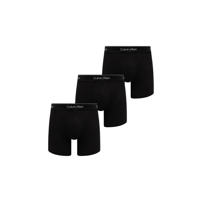 Image 8 : Boxers homme Calvin Klein Underwear coton stretch noir lot de 3, détail ceinture élastique logotée — Delvale