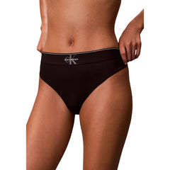 Image 3 : Détail du soutien-gorge triangle Calvin Klein Underwear noir avec bretelles croisées dans le dos — Delvale