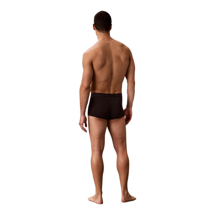 Image 5 : Lot de 3 boxers Calvin Klein Underwear homme noir, vue du dessus sur fond blanc — Delvale