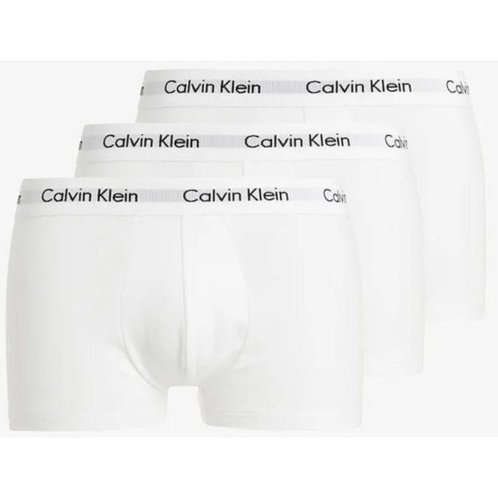 Image 4 : Boxer Calvin Klein Underwear homme bleu marine avec ceinture gris bleuté, vue de face — Delvale