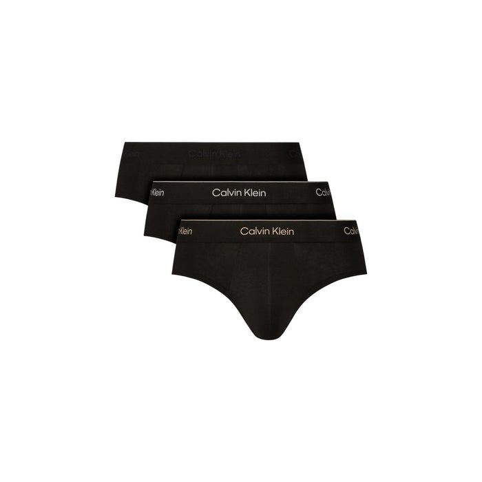 Image 8 : Packaging et présentation officielle du lot de 3 slips Calvin Klein Underwear homme noirs en coffret — Delvale