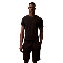 Image 3 : Pack de 3 t-shirts Calvin Klein Underwear homme noirs col rond, présentation étalée — Delvale