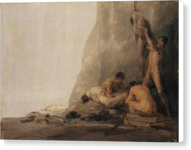 Cannibals Preparing Their Victims - Canvas Print