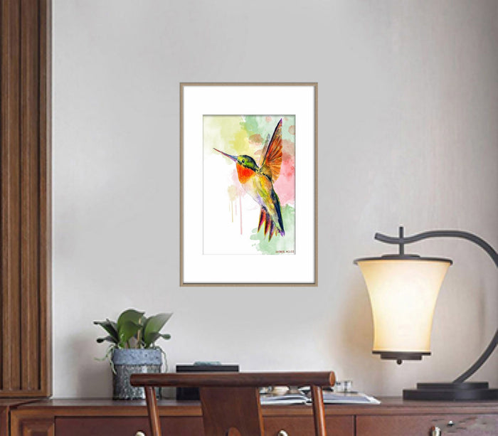 Canvas Print Hummingbird, Wall Prints Minimalist, Abstract Art Print, Art, Artwork Original, Modern Art, Original Artwork Painting