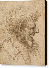 Caricature of a Man with Bushy Hair - Canvas Print
