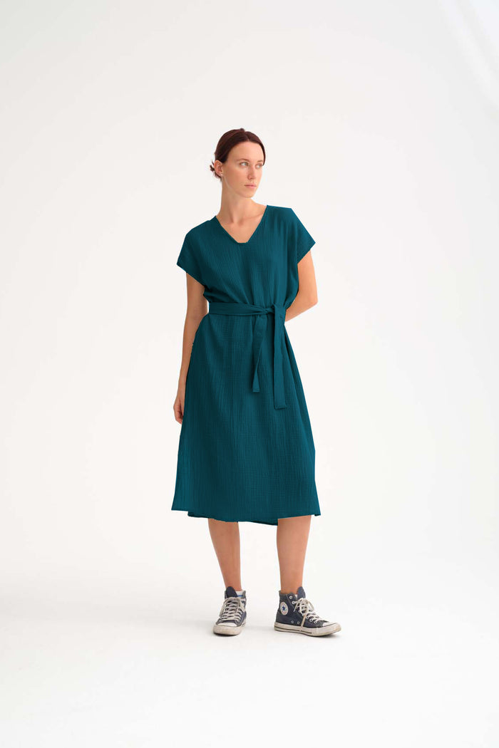 Cecilia Sörensen Agave Dress Cyan Green