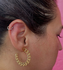 Chain Link Gold Earrings