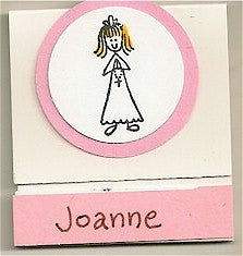 Communion Girl Rubber Stamp 2500D