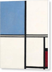 Composition with Blue and Red - Canvas Print