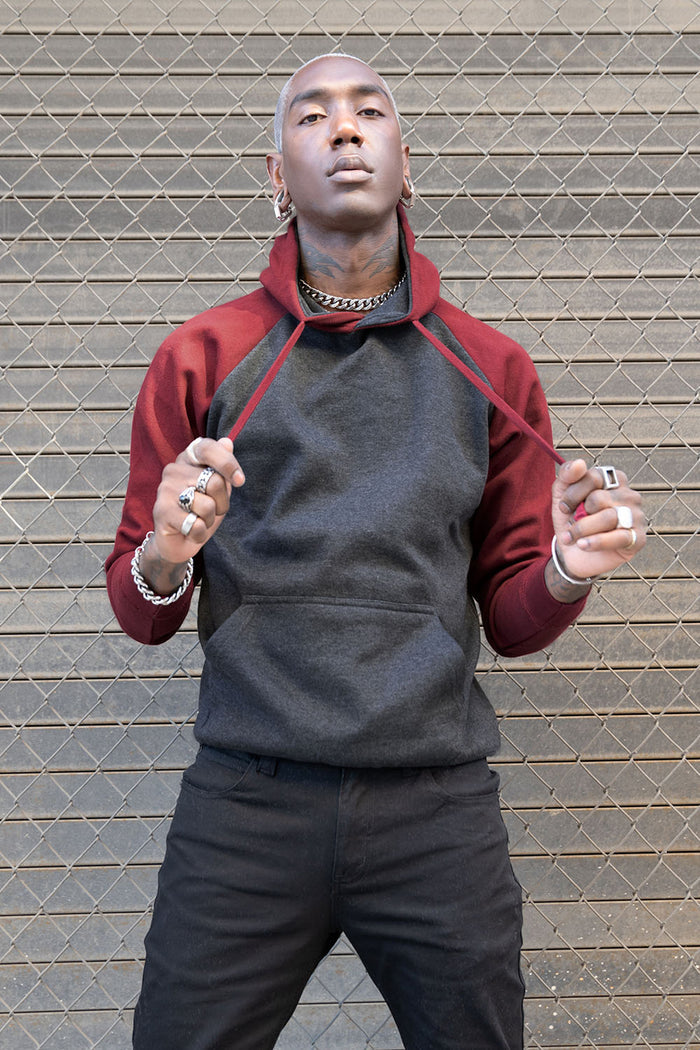 Charcoal/Burgundy / Small