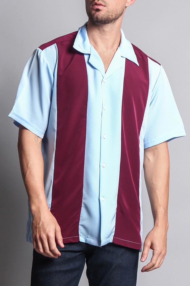 Burgundy/Light Blue / Small