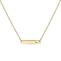 Cutout Heart Bar Necklace - Laser Engraved Personalization - Premium jewelry from WJW - Just $22.95! Shop now at Pat's Monograms