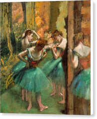 Dancers, Pink and Green - Canvas Print
