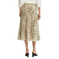 Image 2 : Jupe Desigual femme beige imprimée, détail des motifs — Delvale