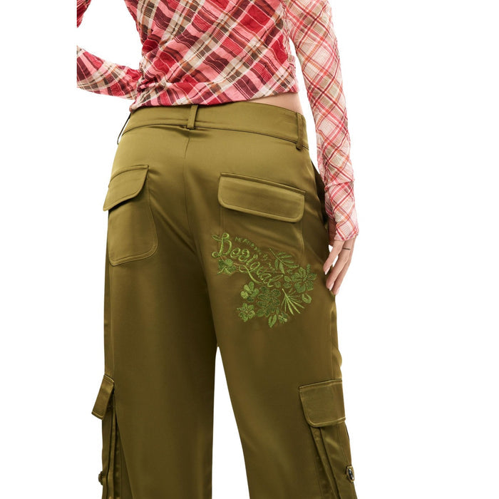 Image 3 : Vue d'ensemble du pantalon Desigual vert pour femme style moderne — delvale