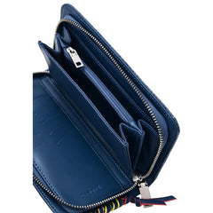 Image 2 : Portefeuille Desigual bleu azur vue détaillée des compartiments internes — Delvale