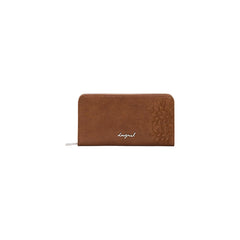 Image 1 : Portefeuille Desigual femme marron en polyester avec fermeture éclair — Delvale